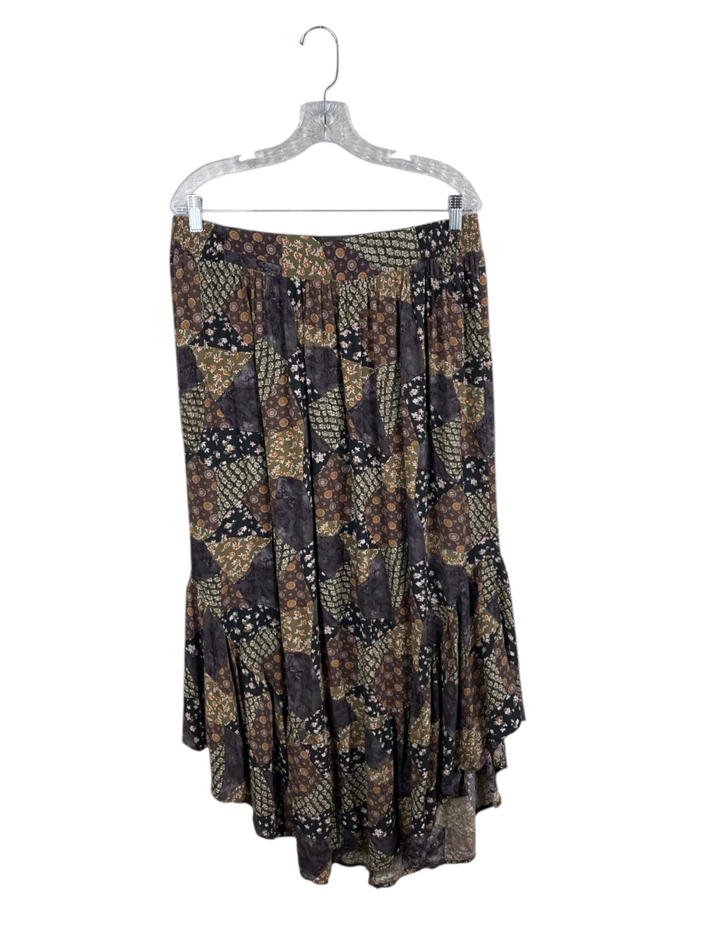 Vintage Y2K Arizona Jean Co Patchwork Maxi Skirt Size XL Prairie Cottagecore